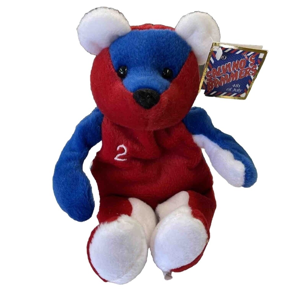 Derek Jeter #2 New York Yankees‎ Salvino's Bammers 1999 4th of July Plush Bear